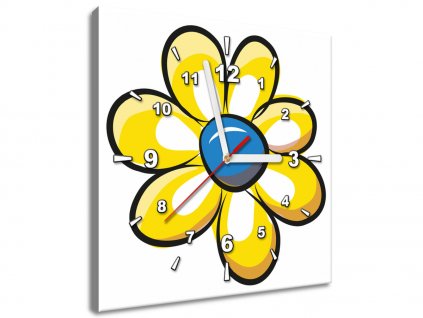 Obraz s hodinami Citrónový kvítek (Velikost 30 x 30 cm)