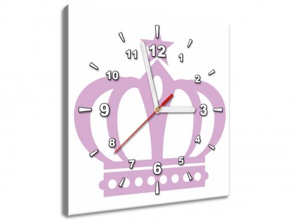 Obraz s hodinami Koruna (Velikost 30 x 30 cm)
