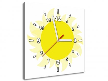 Obraz s hodinami Sluníčko (Velikost 30 x 30 cm)