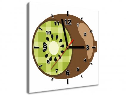 Obraz s hodinami Kiwi (Velikost 30 x 30 cm)