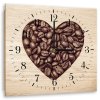Hodiny na zeď Coffee Bean Heart