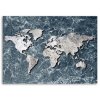 Obraz na plátně Mapa světa na mramoru