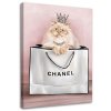 Obraz na plátně Kočka v tašce Chanel