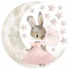 Dětská nálepka na zeď Zajíček na měsíci