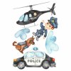 Dětská nálepka na zeď Policie, motiv 3