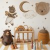 Dětská nálepka na zeď Stories from the wonderland - medvídek, obláčky a měsíc