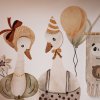 Dětská nálepka na zeď Goose vintage birthday - zamilované husy
