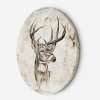 Kulatý obraz na plátně Nákres hlavy jelena