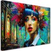 Obraz na plátně Abstraktní barevná žena
