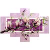 Ručně malovaný obraz Sladké magnólie - 5 dílný