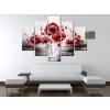 Ručně malovaný obraz Červené Vlčí máky - 5 dílný