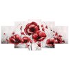 Ručně malovaný obraz Červené Vlčí máky - 5 dílný