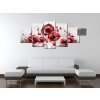 Ručně malovaný obraz Červené Vlčí máky - 5 dílný