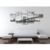 Obraz s hodinami Brooklyn New York - 5 dílný