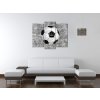 Obraz s hodinami Fotbalový míč - 3 dílný