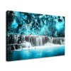 Obraz s hodinami Vodopád v modré džungli