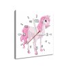 Obraz s hodinami Růžový koník