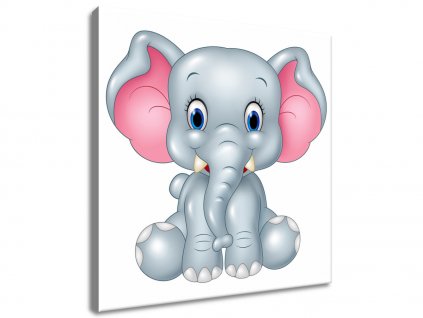Vászonkép Vidám kis elefánt