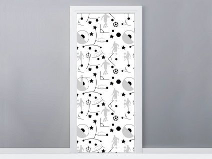 Öntapadó ajtómatrica Futball motívum 95x205cm + Ajándék