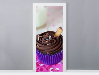 Öntapadó ajtómatrica Csokoládés muffin 95x205cm + Ajándék