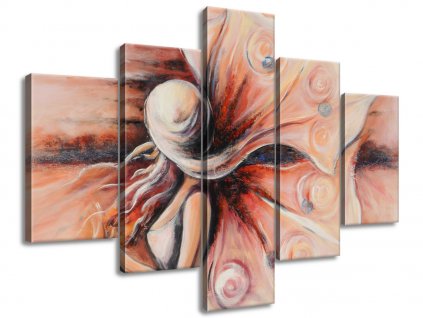 Kézzel festett kép Titokzatos ismeretlen nő 150x105cm + Ajándék