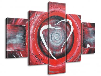 Kézzel festett kép Testalkatok a piros körben 150x105cm + Ajándék