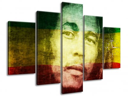 5 részes órás falikép Legendás Bob Marley