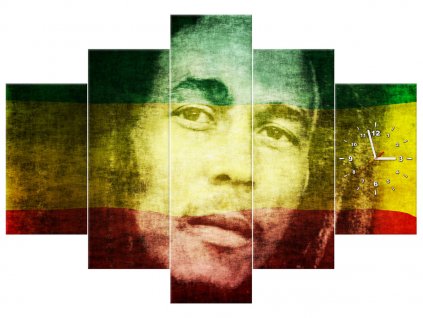 Órás falikép Legendás Bob Marley - 5 részes