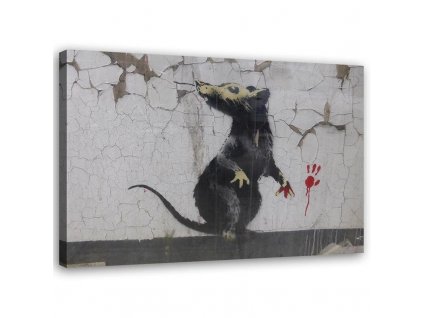 Vászonkép Banksy patkány mancsa