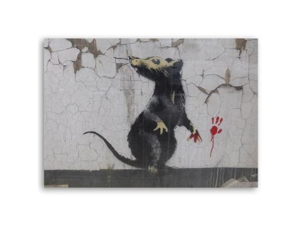 Vászonkép Banksy patkány mancsa