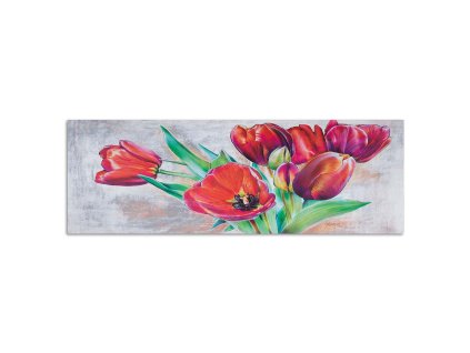 Vászonkép Csokor piros tulipán