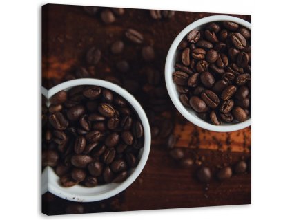 Vászonkép Csészék tele kávéval