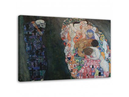 Vászonkép Élet és halál - Gustav Klimt, reprodukció