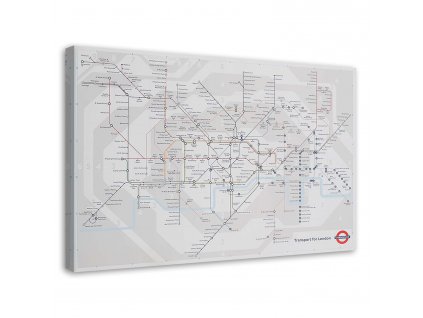 Vászonkép Londoi metró - a metróvonalak alaprajza