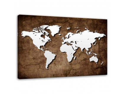 Vászonkép Régi világtérkép
