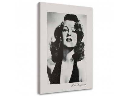 Vászonkép Rita Hayworth - fekete-fehér portré