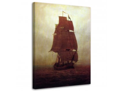 Vászonkép Vitorlás hajó - Caspar David Friedrich, reprodukció