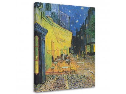 Vászonkép Egy kávézó terasza éjjel - Vincent van Gogh reprodukció