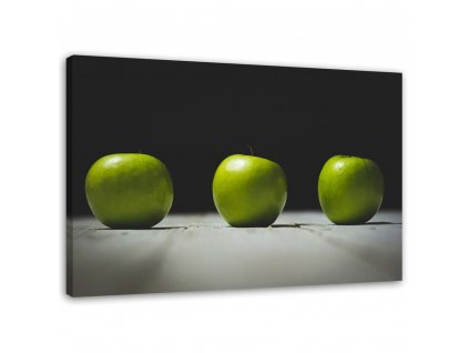Vászonkép Három zöld alma