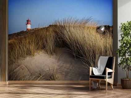 Fotótapéta Világítótorony a dunék mögé rejtve