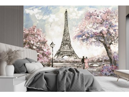 Fotótapéta Párizs, Eiffel-torony tavasszal