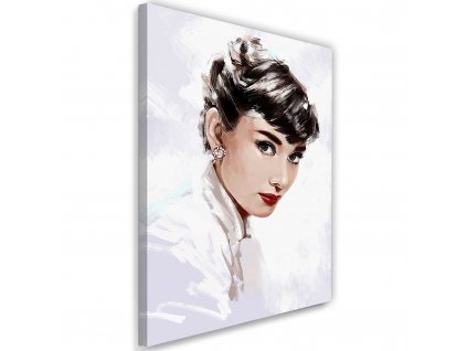 Vászonkép Audrey Hepburn fehérben - Dmitry Belov