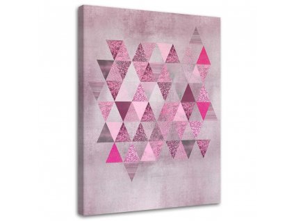 Vászonkép Rózsaszín háromszögek gyujteménye - Andrea Haase