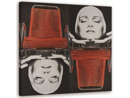 Vászonkép Egy no arca és egy szék - Lili Chartrand
