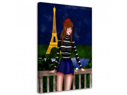 Vászonkép Lány Párizsban - Crislainy Reis Silva