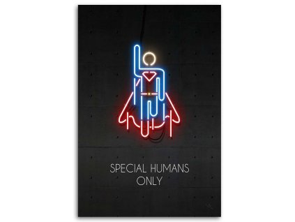 Vászonkép Neon superman - Rubiant
