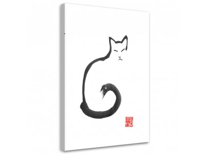 Vászonkép Egy macska vázlata - Péchane
