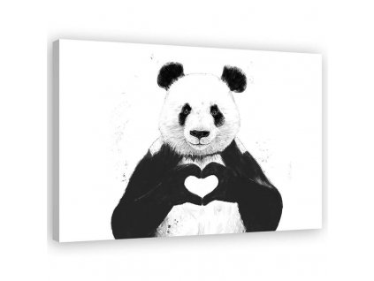 Vászonkép Panda szívvel - Rykker