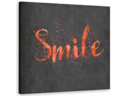 Vászonkép Smile felirat narancssárga - Andrea Haase