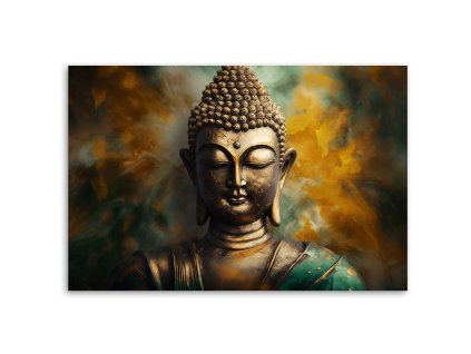 Vászonkép Bronz Buddha szobor